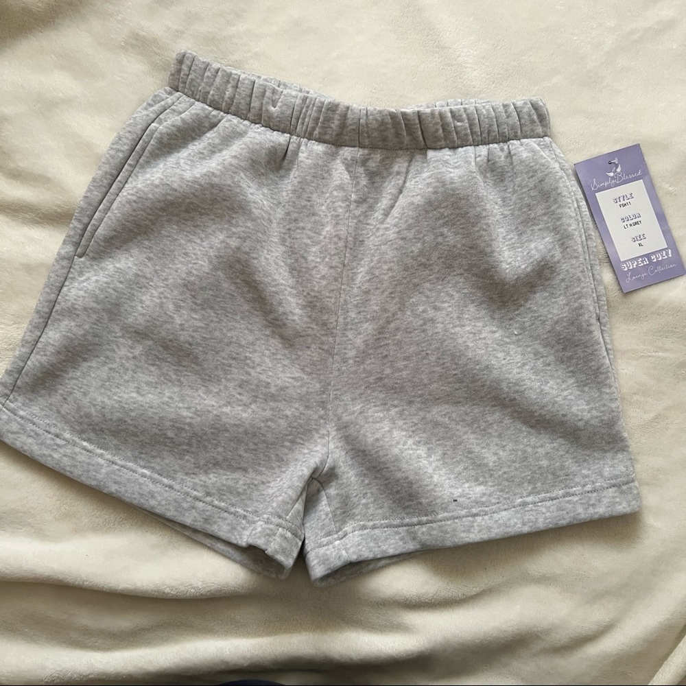 gray sweatshorts
